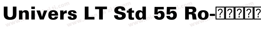 Univers LT Std 55 Ro字体转换